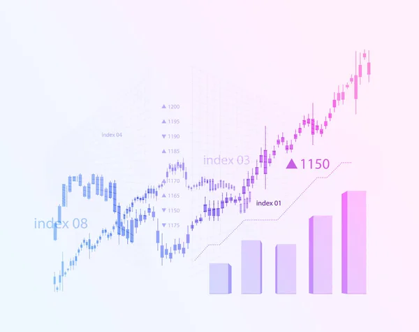 График Изменения Графика Фондового Рынка Позитивном Направлении Инвестиционная Экономика Разработка — стоковый вектор