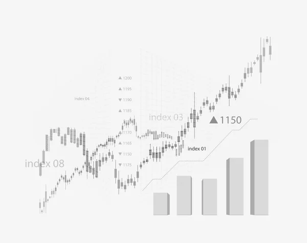 Cronograma Para Mudar Gráfico Mercado Ações Uma Direção Positiva Economia — Vetor de Stock