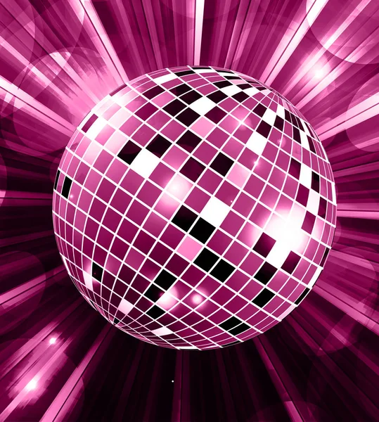 Disco Party Vector Background Rays Disco Ball Vector Illustration — Stock Vector