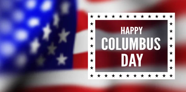 Вітаємо День Колумба Тлі Прапор Сполучених Штатів Америки Векторні Ілюстрації — стоковий вектор