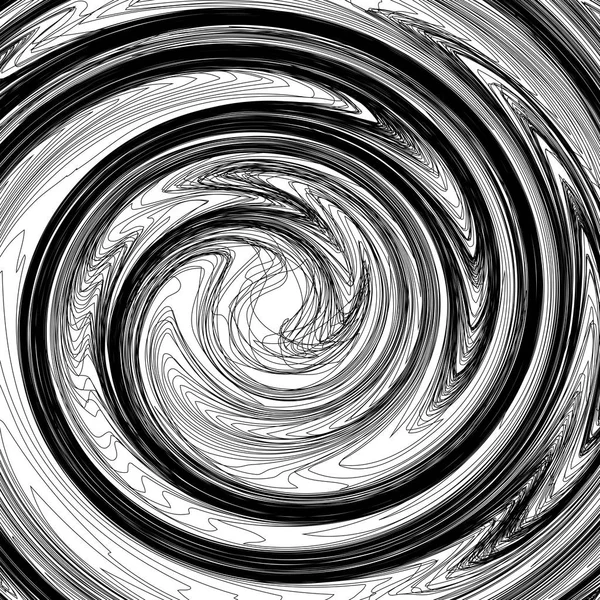 Conjunto Líneas Retorcidas Forma Espiral Ilustración Vectorial Blanco Negro — Archivo Imágenes Vectoriales