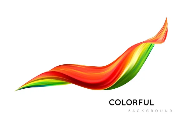 Diseño Flujo Colorido Trending Wave Vector Líquido Ilustración Sobre Fondo — Archivo Imágenes Vectoriales