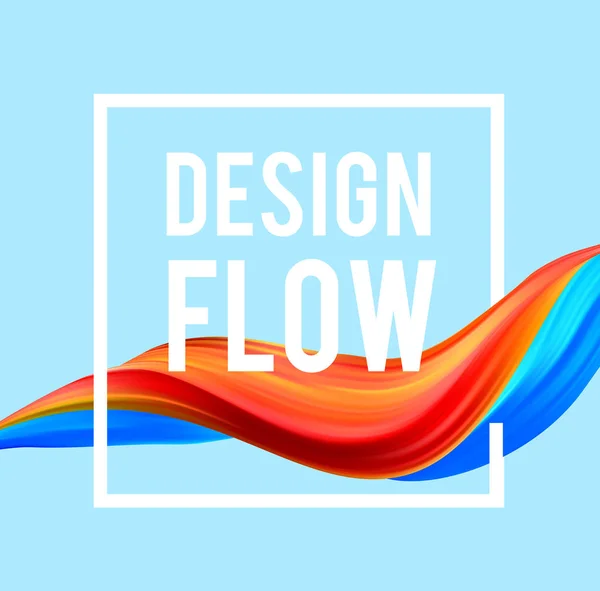 Színes Flow Tervezés Trend Hullám Folyékony Vektoros Illusztráció Kék Háttér — Stock Vector
