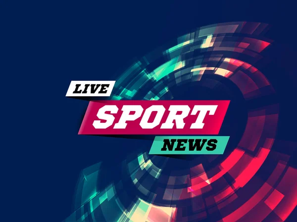 Live Sport News Puede Utilizar Como Diseño Para Noticias Televisión — Archivo Imágenes Vectoriales