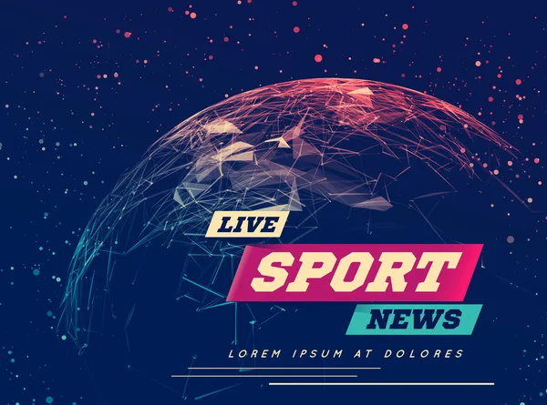 Live Sport News Peut Être Utilisé Comme Design Pour Les — Image vectorielle