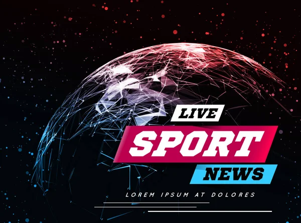 Live Sport News Kan Användas Som Design För Nyheter Internet — Stock vektor