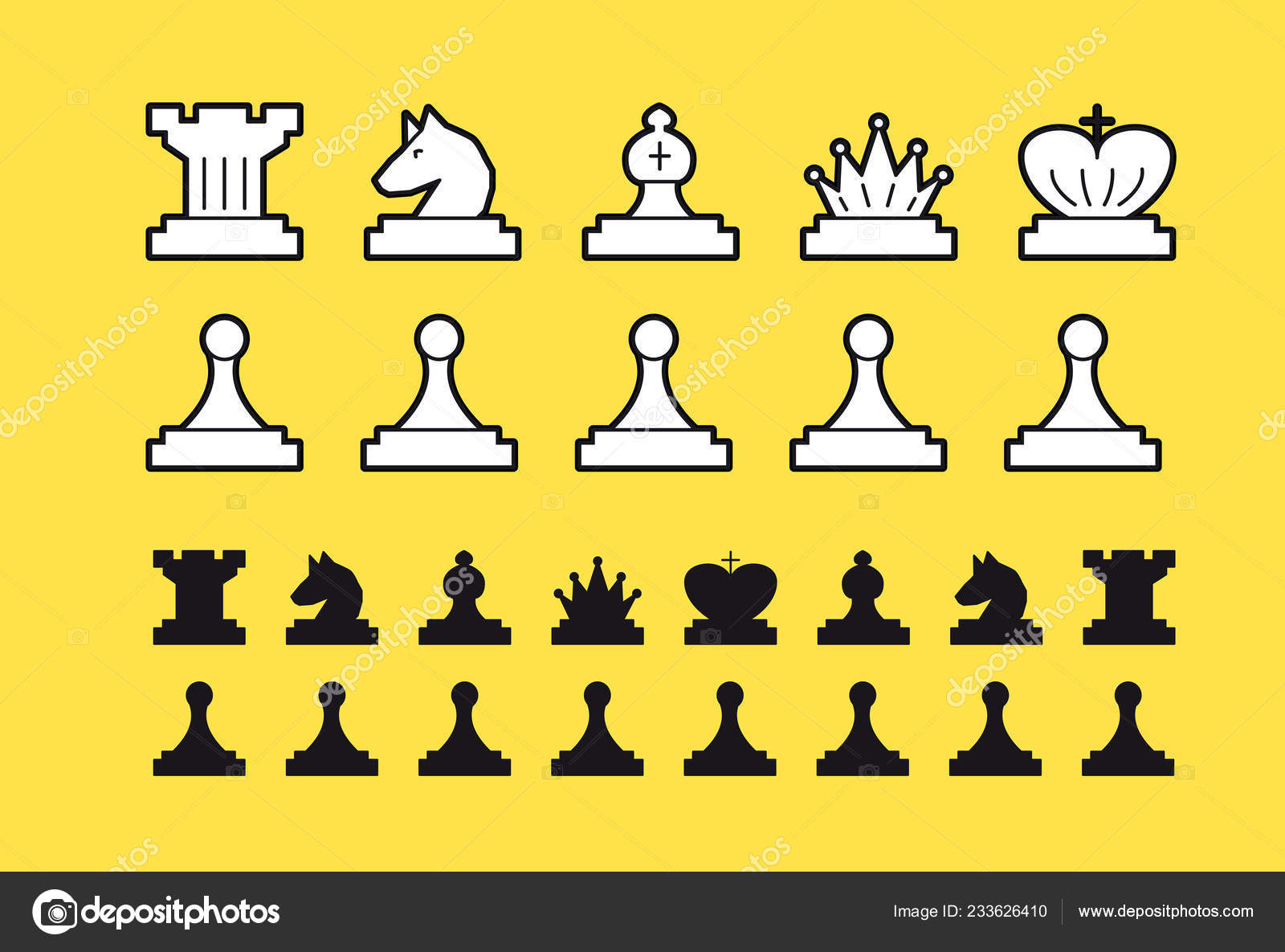 Chess Set Includes Itself Pawn Horse Rook King Queen Stock