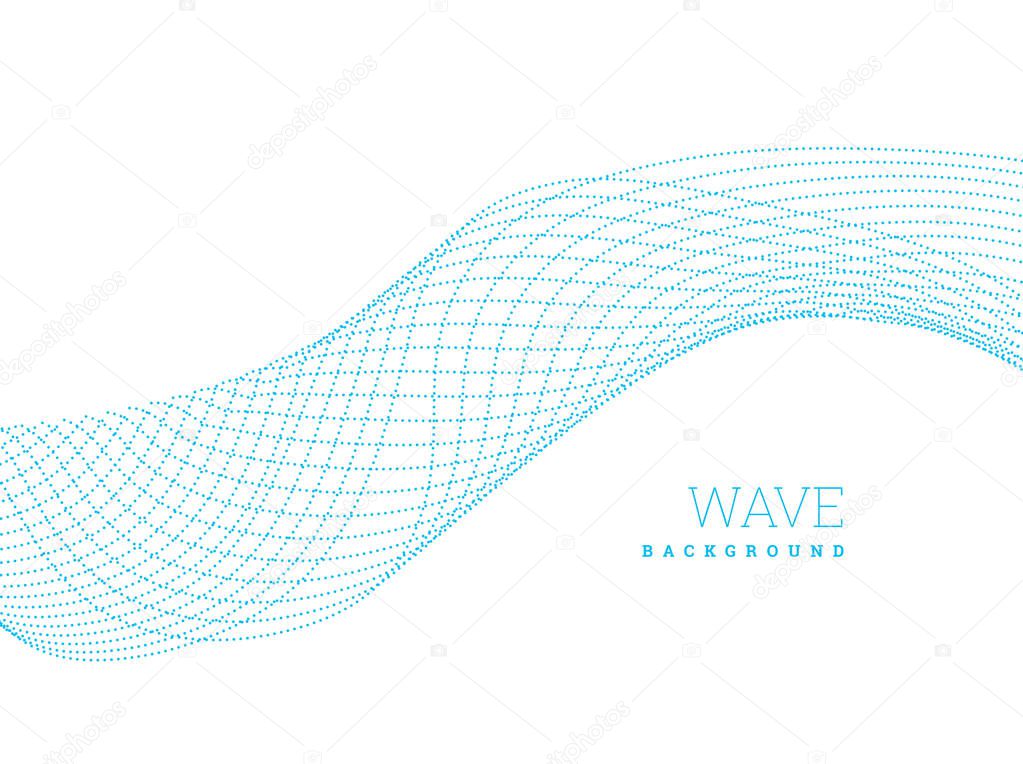 Abstract waves from lines. Blend design. Vector illustration on white