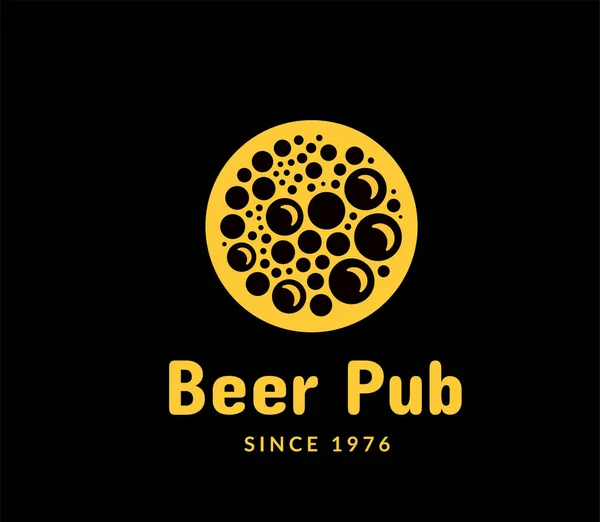 Öl pub logotyp vektor illustration — Stock vektor