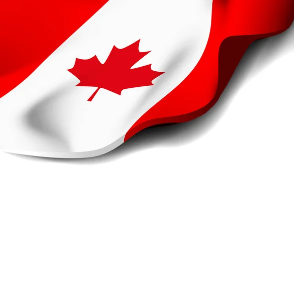 Nationale vlag van Canada. Vector illustratie op wit — Stockvector