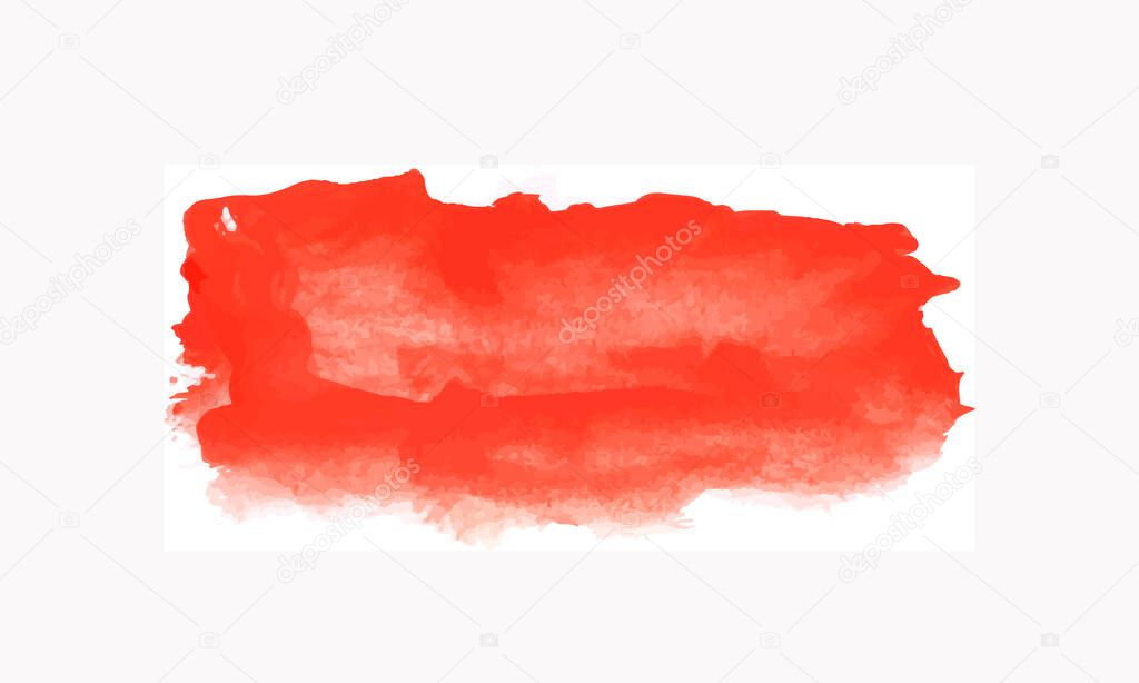 Vector watercolor splash texture. Blob, spot hand-drawn vector frame on white background