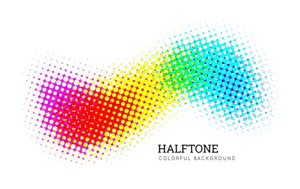 Abstract Colorful Halftone Background Spectrum Wave Illustration — Stock Photo, Image