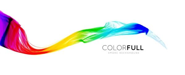 Ola Gradiente Colorido Color Arco Iris Sobre Fondo Blanco Ilustración —  Fotos de Stock
