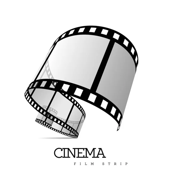 Beyaz Arkaplanda Film Şeridi Illüstrasyonu — Stok fotoğraf