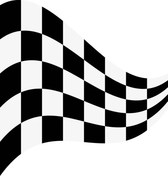 Checkered Flag Vektor Illustration Whie Bakgrund Starta Och Avsluta Flaggan — Stock vektor