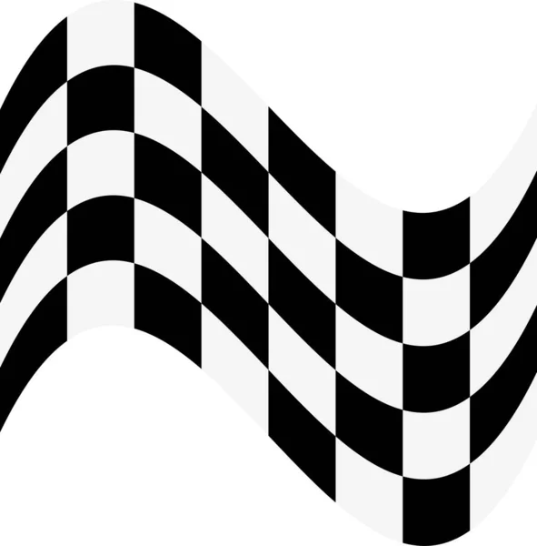 Checkered Ilustração Vetorial Bandeira Fundo Whie Bandeira Início Fim — Vetor de Stock