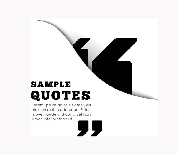 Quote Blank Template White Background Vector Illustration — Stock Vector