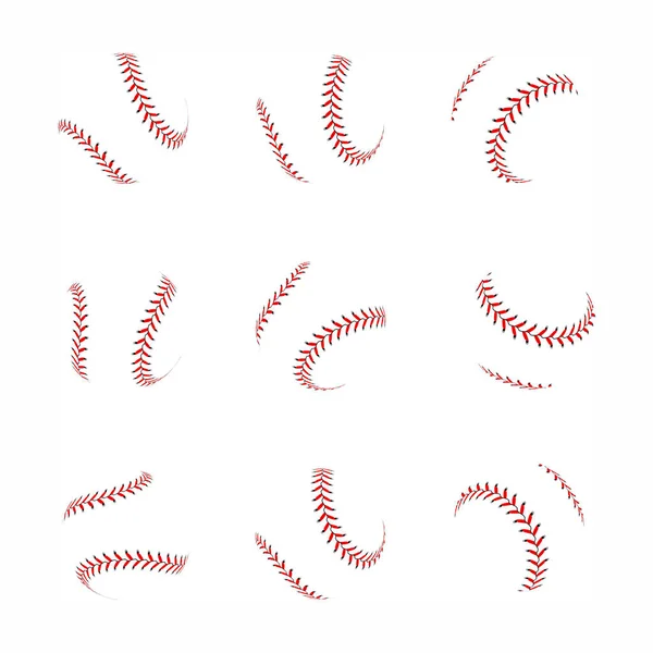 Ballon Baseball Sur Fond Blanc Illustration Vectorielle — Image vectorielle