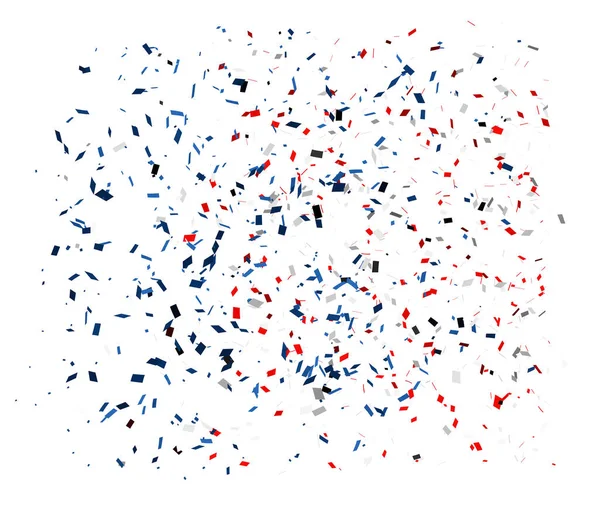 Confetti Rosso Blu Bianco Fondo Bianco Illustrazione — Foto Stock