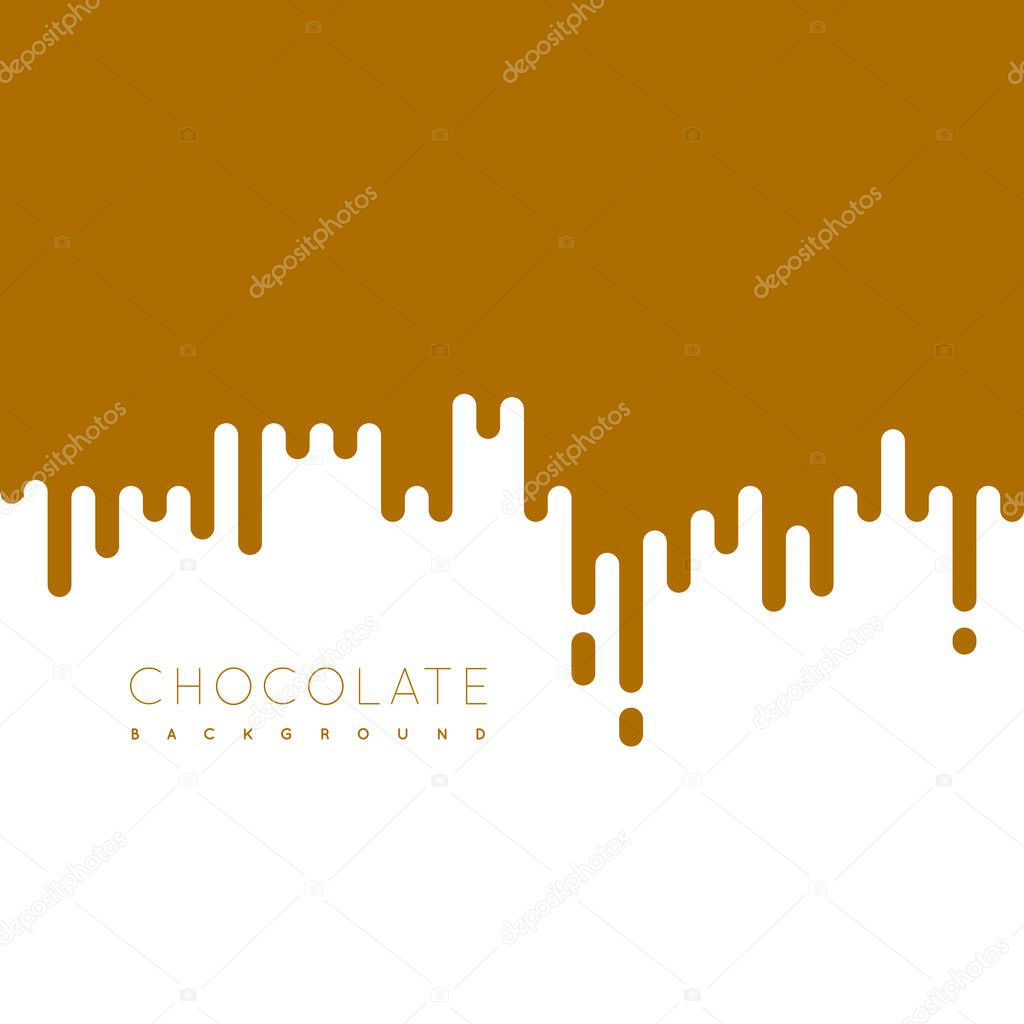 Chocolate irregular rounded lines background. illustraion
