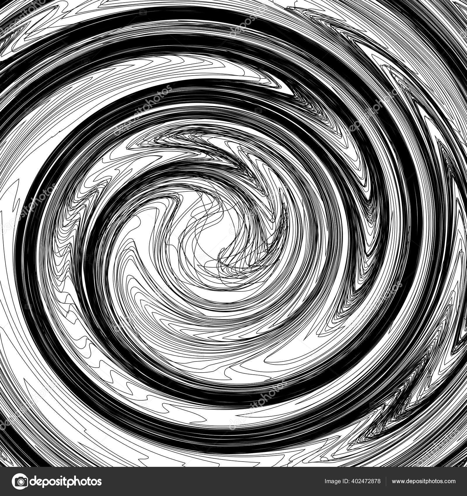 らせん状にねじれた線の集合 黒と白のイラスト ストック写真 C Mpavlov