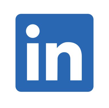 Linkedin Logo. Vector editorial illustration ob white background clipart