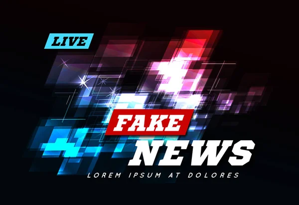 Live Fake News Może Być Stosowany Jako Projekt Dla Wiadomości — Zdjęcie stockowe