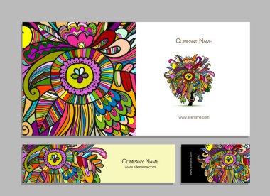 Kartvizit tasarım, çiçek arka plan