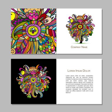 Kartvizit tasarım, çiçek arka plan