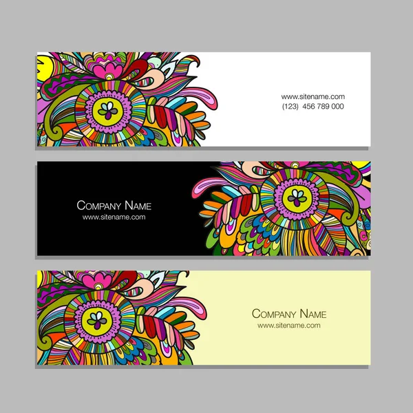 Banners design, fundo floral — Vetor de Stock