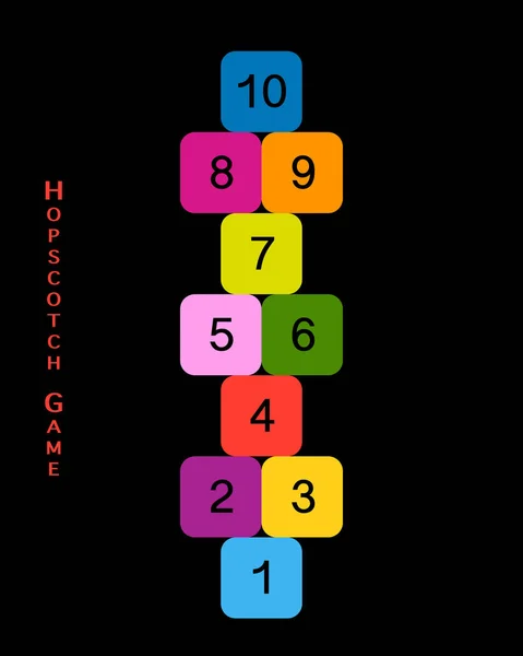 Hopscotch juego para su diseño — Archivo Imágenes Vectoriales