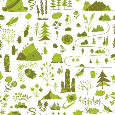 Vahşi alan, doğa tasarımınız için seamless modeli