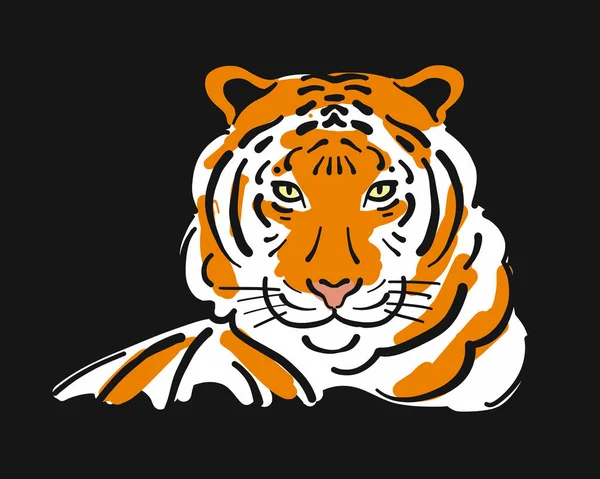 Tigre, croquis pour votre design — Image vectorielle