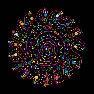 Mandala süsü, tasarımınız için renkli desen