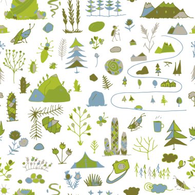 Vahşi alan, doğa tasarımınız için seamless modeli