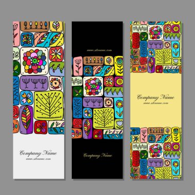 Afiş tasarımı, etnik çiçek süsleme