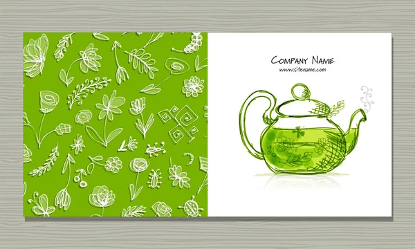 Tebrik kartları tasarımı, bitkisel çay