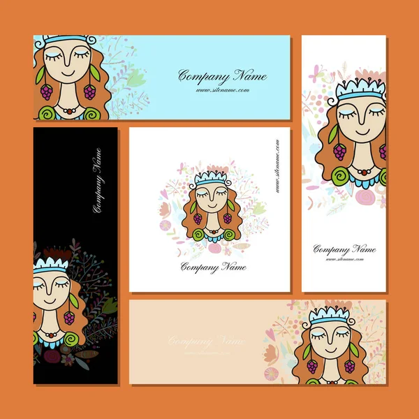 Banners design, blommig fairy — Stock vektor