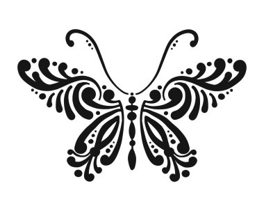 Tasarımınız için süslü kelebek