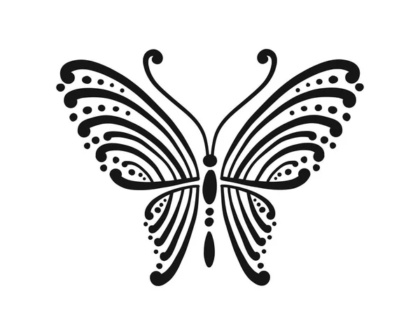Mariposa adornada para su diseño — Vector de stock