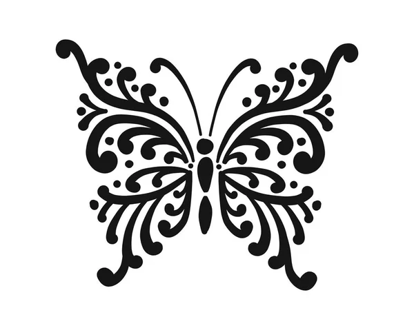 Papillon orné pour votre design — Image vectorielle