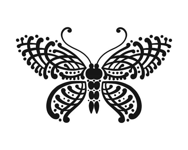Papillon orné pour votre design — Image vectorielle