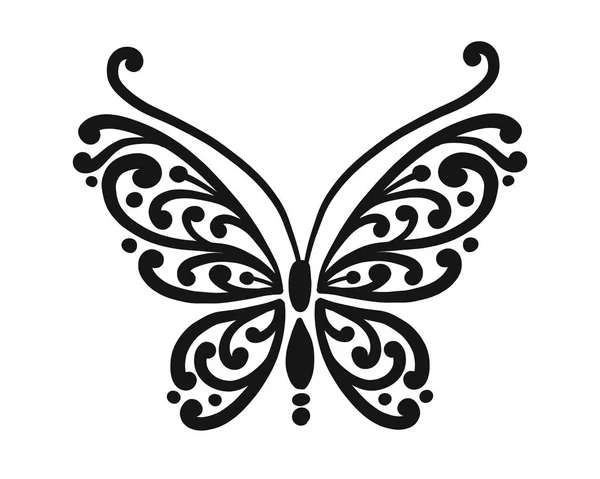 Papillon orné pour votre design — Image vectorielle