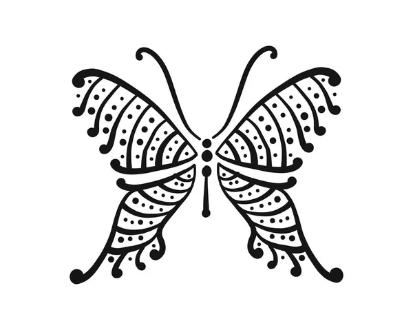 Tasarımınız için süslü kelebek — Stok Vektör