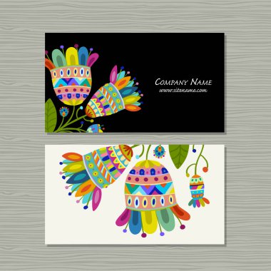 Kartvizit tasarım, çiçek arka plan