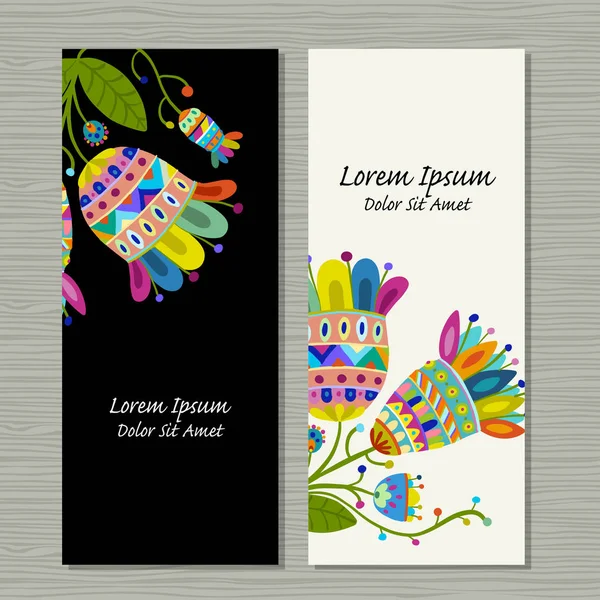 Banners design, fundo floral —  Vetores de Stock