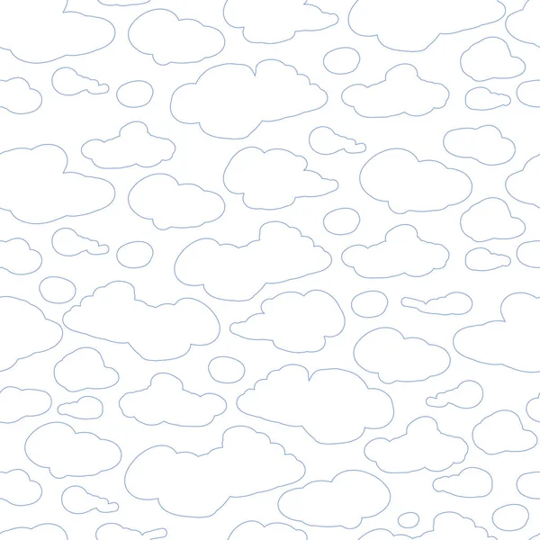 Wolken achtergrond, naadloze patroon voor uw ontwerp — Stockvector