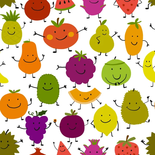 Komik meyve, tasarımınız için seamless modeli