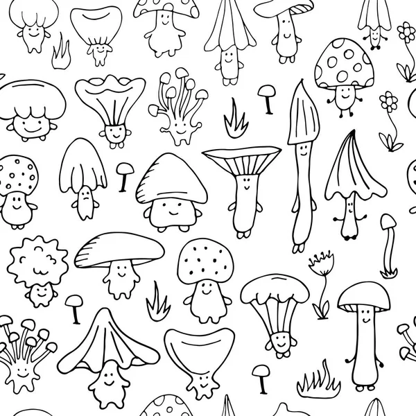 Gülümseyen mantar, tasarımınız için seamless modeli