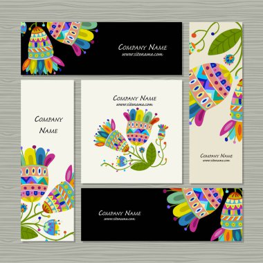 Kartvizit tasarım, çiçek arka plan